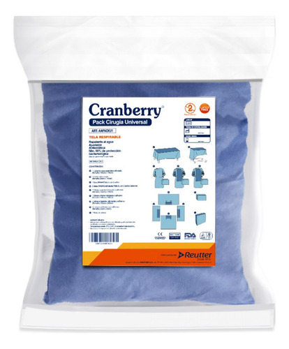 Pack De Cirugía Universal Estéril Latex Free Cranberry