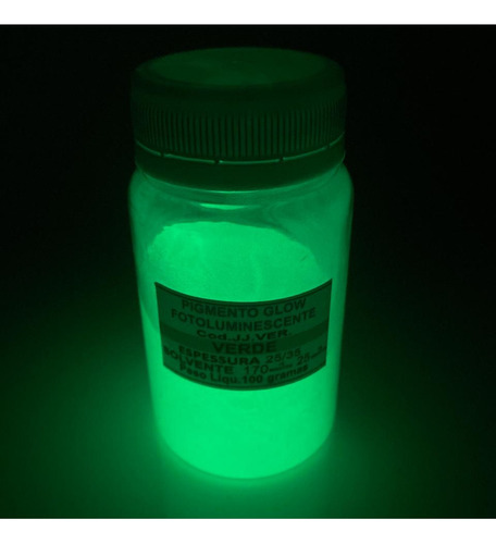 Pigmento Fotoluminescente Verde 100g Brilha No Escuro