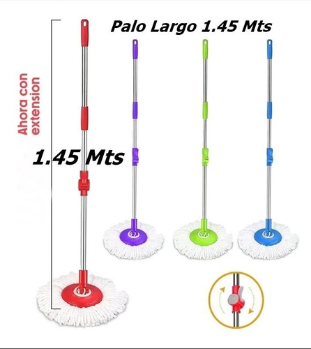 Imagen 1 de 5 de Repuesto Palo Largo Centrifugas Giratorias Completo Con Mopa