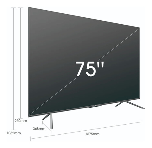 Imagen 2 de 6 de Tv Hisense 75 75u60h -4k Con Google Tv