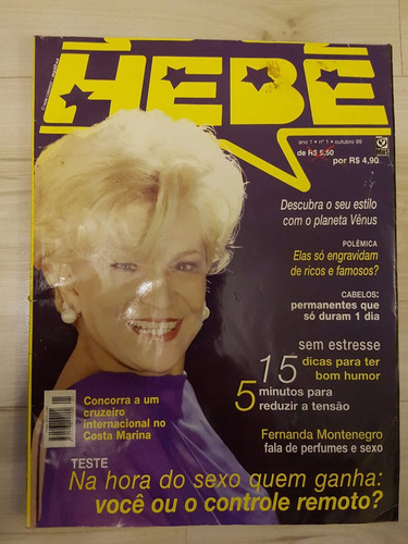 Revista Hebe Ano 1 Nº 1 - 1999 Editora Mhs
