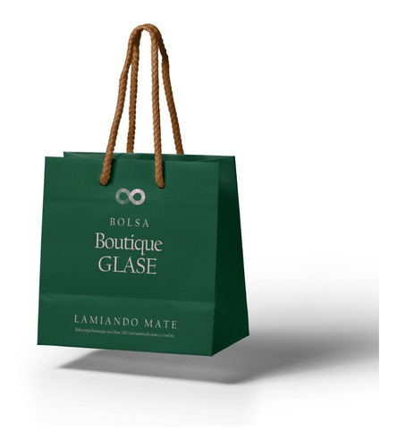 Imagen 4 de 8 de Bolsa Boutique En Glase Con Cordon O Tipo Delivery En Bond