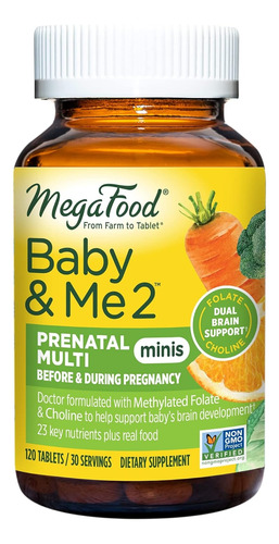 Prenatal Baby & Me 120tbl Megafood - Unidad a $2341