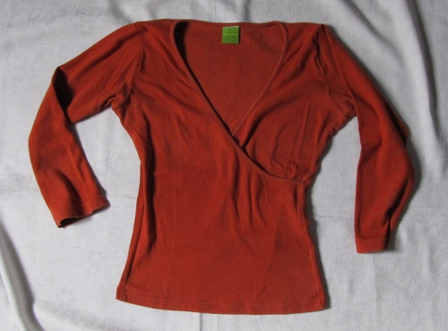 Remera Manga Larga Cuello Cruzado Rapsodia Talle S