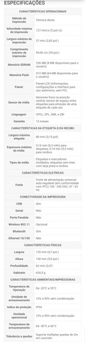 Impressora Portátil Zq510 Zebra - Nova