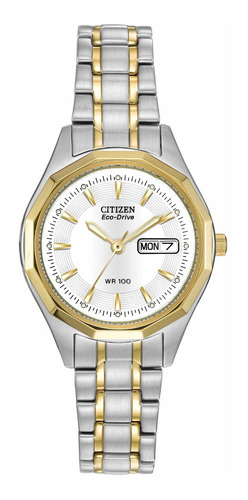 Reloj Clásico Citizen Eco-drive Dress Para Mujer En Dos Tono