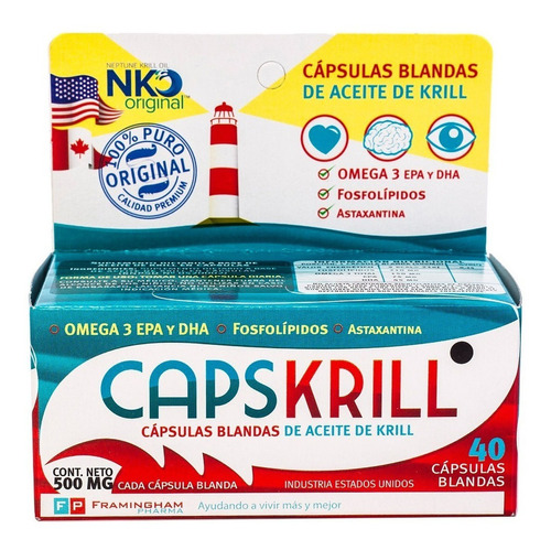 Capskrill Omega 3 Aceite De Krill 40 Cápsulas