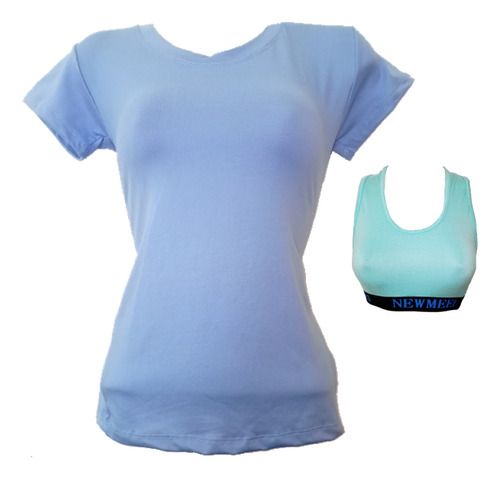 Camisas Unicolor Para Dama + Top Deportivo Inc.