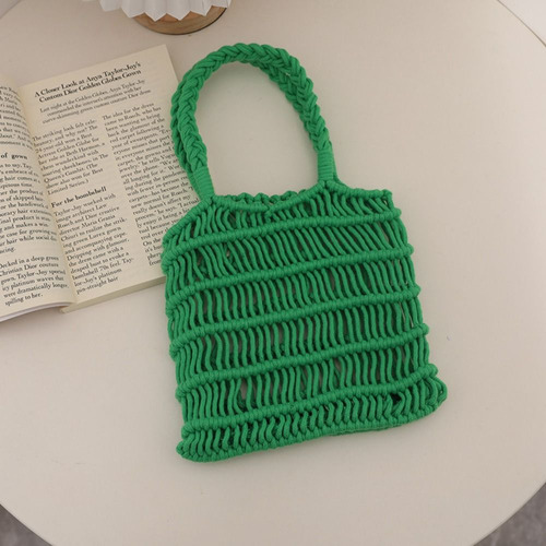 Bolso De Malla Tejido, Bolso De Playa Para Vacaciones, Bolso