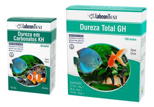 Kit Labcon Test Dureza Total Gh + Dureza Em Carbonatos Kh