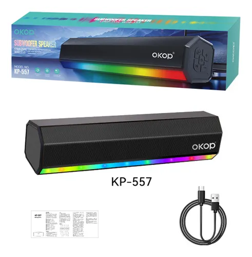 Parlante Pórtatil Bluetooth Okop Kp-557 Led Rgb
