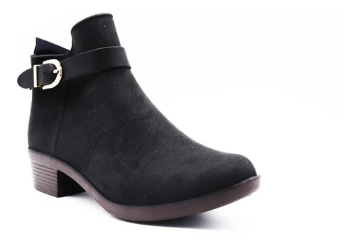 Botín De Piso Negro Impermeable Moda Dama Ulan | Meses sin intereses