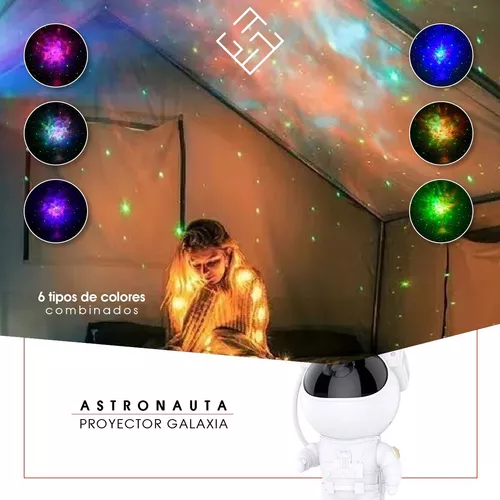 Astronauta Proyector Galaxia Estrellas Lampara Luz 230022f Color de la  estructura Blanco