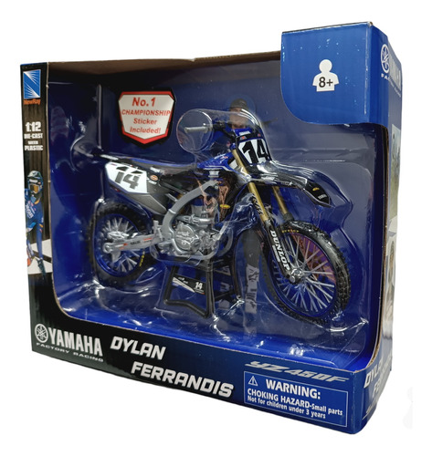 Moto Yamaha 250sx, Dylan Fernández, Escala 1:12, 18cms