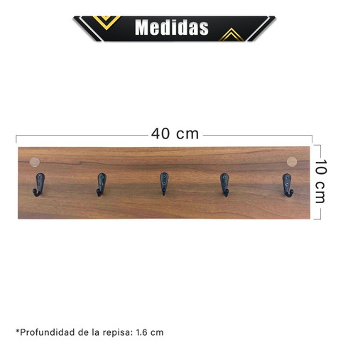 Imagen 4 de 10 de Perchero Organizador Colgador Minimalista Llaves Ropa Bolsas