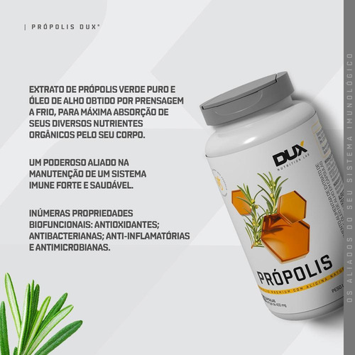 Própolis Dux - Pote 60 Cápsulas Sabor Sem Sabor