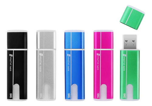 Memoria Usb 3.0 64 Gb Luz Led Roja Diseño Impermeable Color