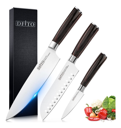 Juego De Cuchillos Dfito De Chef Profesional, Cuchillo Fr32h