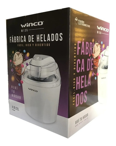 Imagen 2 de 9 de Maquina Hacer Helado Fabrica Tu Propio Helado Winco W135