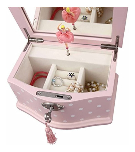 Elle Bailarina Musica Joyeria Caja Con Cerradura Pequeño