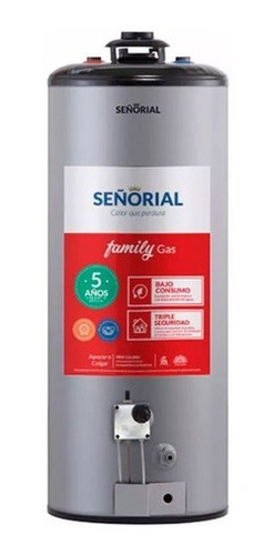 Imagen 1 de 2 de Termotanque Señorial Family Gas 85 Litros En Cuotas