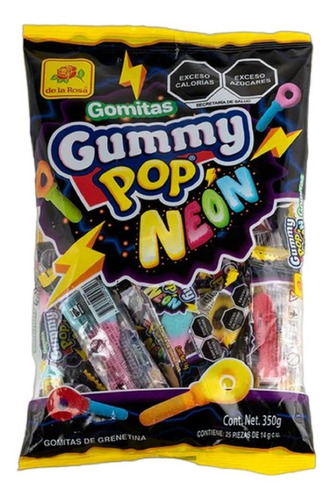 Gomitas Gummy Pop Neon C/envoltura Individual 25 Piezas
