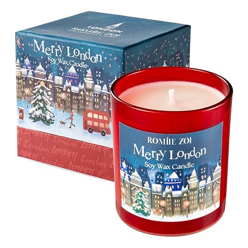 Vela Per  De Navidad De 6 Oz De Cera De Soja, Londres A...