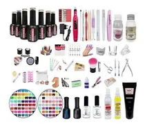 Comprar Kit Inicial X86u Insumos Esmaltes Semipermanentes Completo !