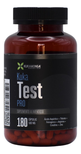Kuka Test Potencializador De Testosterona 180 Cáps 500 Mg