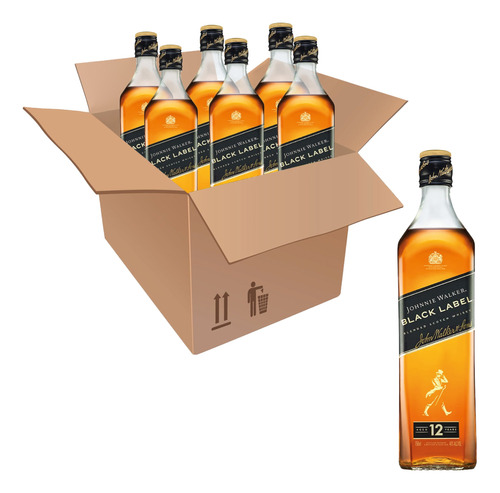 Johnnie Walker Whisky Black Label 750 Ml (pack 6 Piezas)