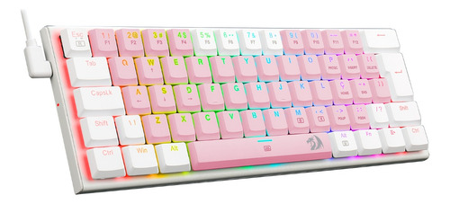 Redragon Anivia Rosa E Branco Rgb Switch Marrom Rosa E Branco Português Abnt2