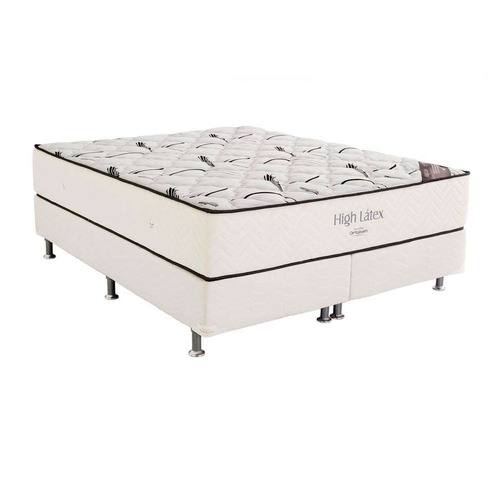 Cama Box Queen Com Colchão Espuma D45 Highfoam Cinza