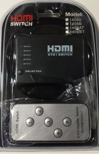 Splitter Hdmi 4k X 2k Con 5 Salidas Y Control Remoto