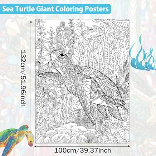 Posters Gigantes De Tortugas Marinas Para Colorear - Activid