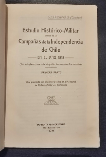Estudio Historico Militar Acerca De Las Primeras Campa;as 