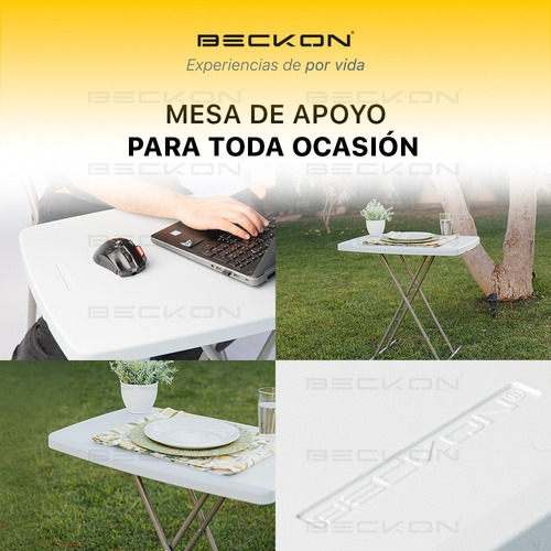 Imagen 4 de 10 de Mesa Para Laptop Servicio Apoyo 76 Cm Hdpe100% Beckon