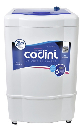 Lavarropas Codini Evolution 7052 Semiautomático 7kgs Color Blanco