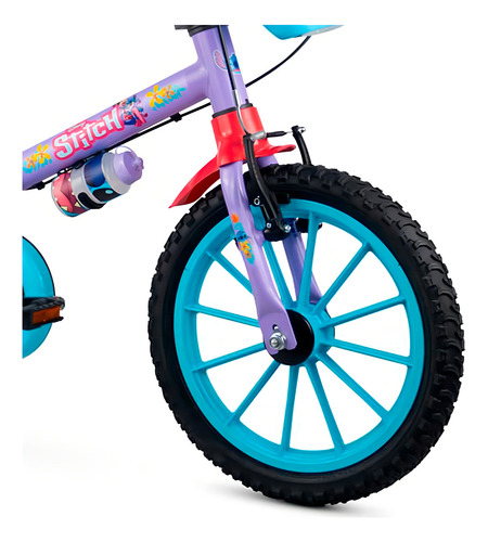 Bicicleta Aro 16 Com Rodinhas Do Stitch Bike Disney Nathor Cor Colorido Tamanho Do Quadro 16