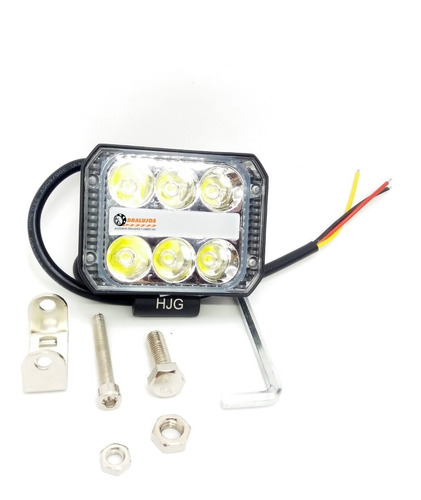 1 Exploradora Led Rompe Niebla 4500lm Carro/moto 6 Leds Alta