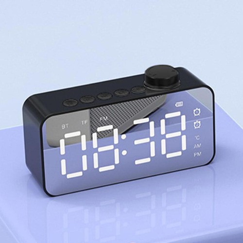 Radio Reloj Despertador Con Altavoz Bluetooth Radio Fm