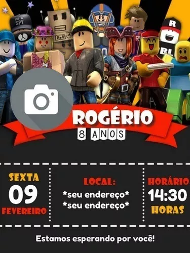 Roblox icon  Convites festa infantil, Aniversario infantil, Decoração de  festa de aniversário infantil