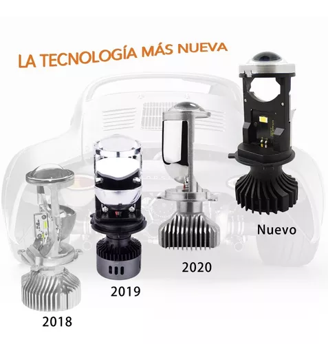 Faros LED Y7 H4 de alta potencia, 120W, Mini lente de proyector H4