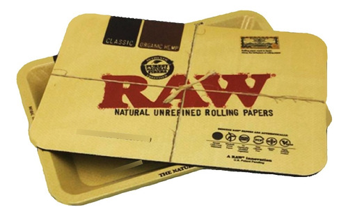 Raw Tapa Magnetica Para Bandeja Rolling Tray Mini Color Marrón Claro