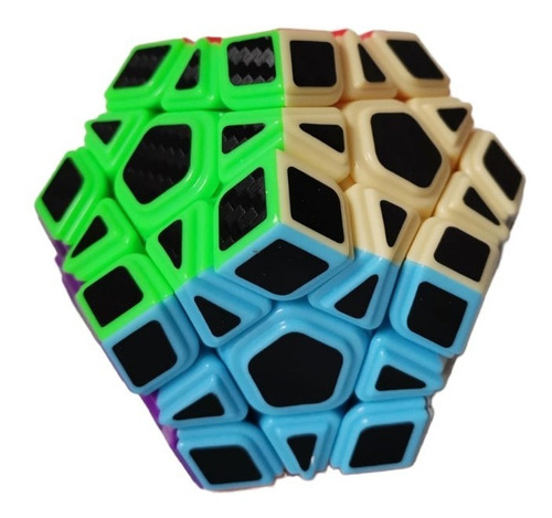 Cubo Rubik Rompecabezas Megaminx Cubo Magico Sticker Carbono