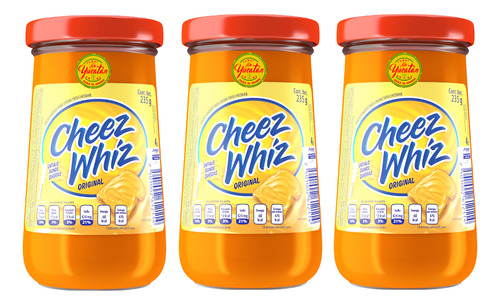 3 Quesos Fundido Cheez Whiz Para Untar Tipo Cheddar 235g