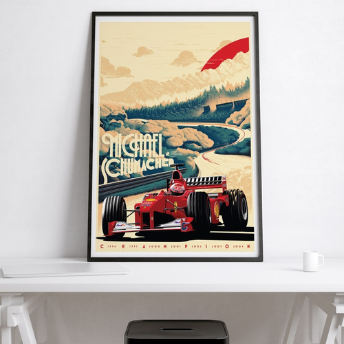 Vinilo Decorativo 30x45cm Poster  Michael Schumacher 02