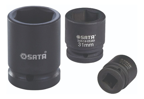 Soquete De Impacto Sextavado 31mm, Encaixe De 3/4 Pol. Sata