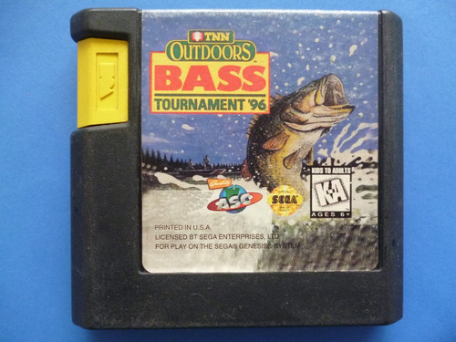Cartucho De Sega Genesis, Bass Tournament 96