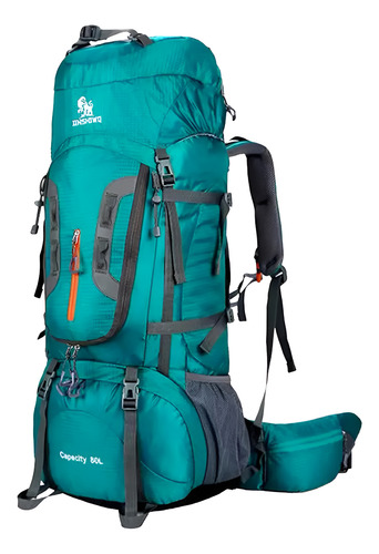Mochila De Camping Y Trekking Mochilero Viaje 80 Lts Tactica
