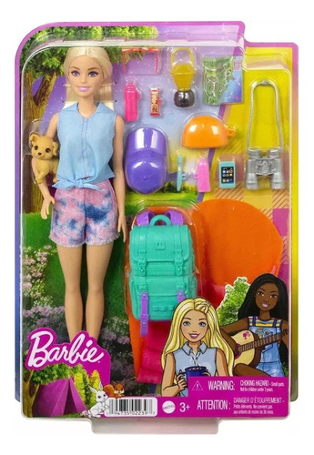 Muñeca Barbie Dia De Camping Malibu Mattel Hdf73